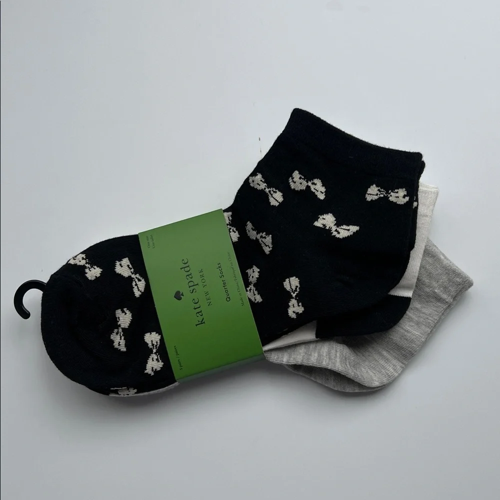Kate Spade Bows and Spades Socks Trio